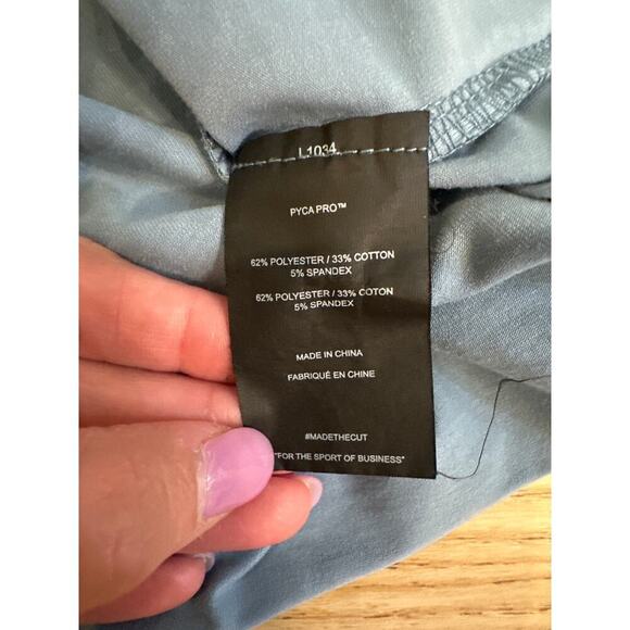 X Cuts Men’s Long Sleeve Tshirt curved hem blue Mens Small - Picture 4 of 5